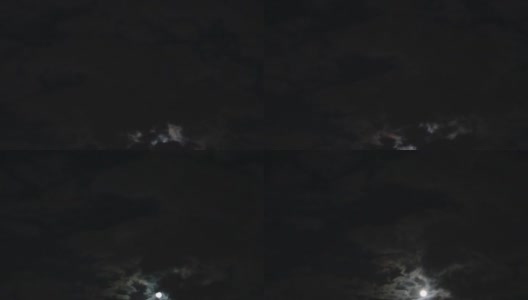 满月在夜空中移动高清在线视频素材下载