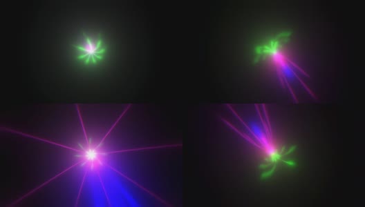 霓虹绿网从尾部喷出粉红色的焰火高清在线视频素材下载