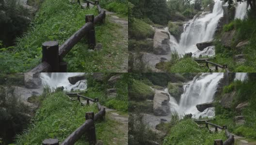 高清:雨林中的大瀑布高清在线视频素材下载