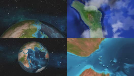 地球放大-科摩罗-莫罗尼高清在线视频素材下载