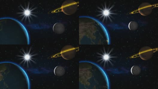 4个行星高清在线视频素材下载