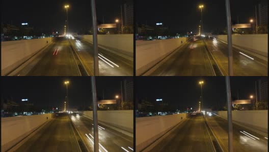 泰国清迈街头的夜景高清在线视频素材下载