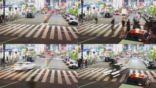 东京十字路口交通繁忙高清在线视频素材下载