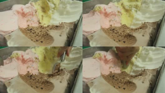 挖冰淇淋高清在线视频素材下载