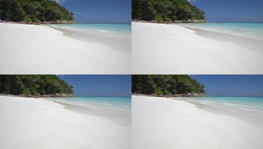 泰国安达曼岛，清澈的大海和白色的沙滩高清在线视频素材下载