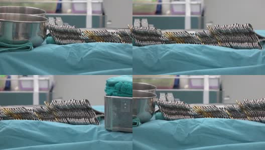 擦洗护士准备手术器械高清在线视频素材下载