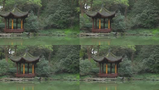 中国杭州的一个寺庙高清在线视频素材下载