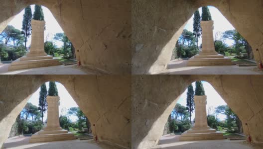 那不勒斯-维吉利亚诺公园里的豹之墓概览高清在线视频素材下载