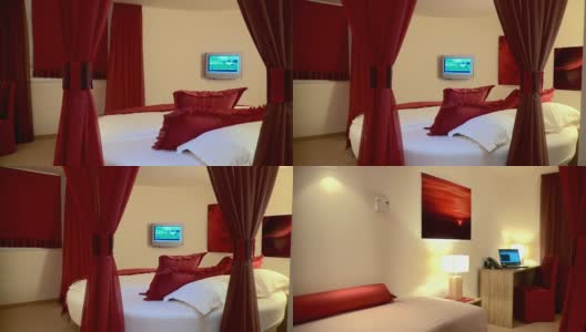 HD DOLLY:豪华酒店卧室高清在线视频素材下载