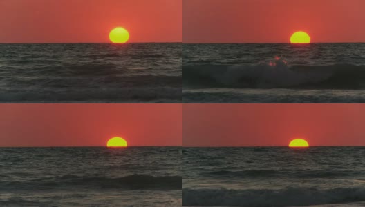 HD延时:日落在布鲁姆的电缆海滩高清在线视频素材下载