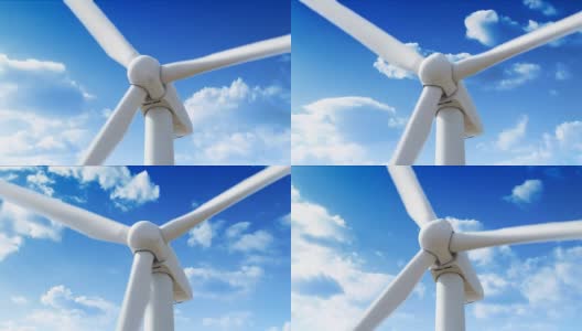 Wind turbine sninning高清在线视频素材下载