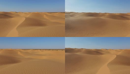 位于突尼斯撒哈拉沙漠的东方大Erg高清在线视频素材下载
