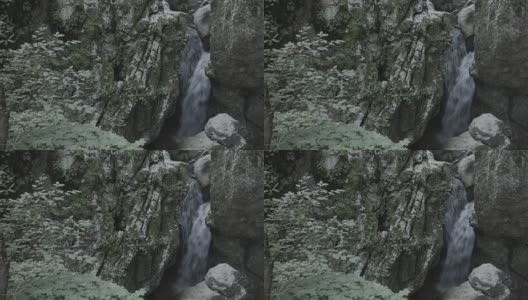 魔鬼喉洞附近的瀑布。保加利亚高清在线视频素材下载