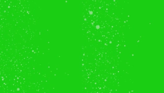 高细节和孤立的降雪开始在绿色屏幕上。圣诞节的概念，短片效果，下雪，电影工业，动画，雪花，下雪，自然灾害关键词:高清在线视频素材下载