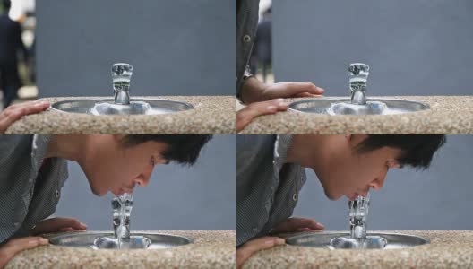 饮用水从公共标签高清在线视频素材下载