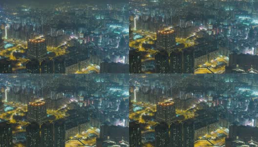 4000 -timelapse:香港城市密集的建筑高清在线视频素材下载