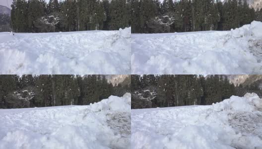 4k:冬季景观雪脏了高清在线视频素材下载