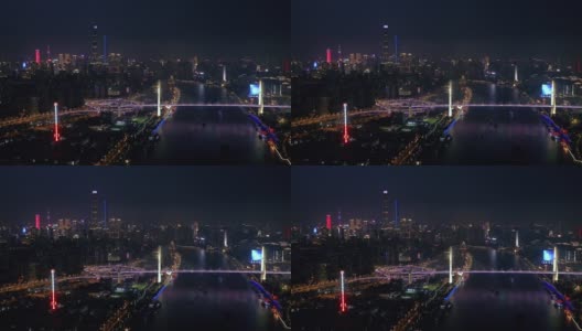 上海夜景鸟瞰图高清在线视频素材下载