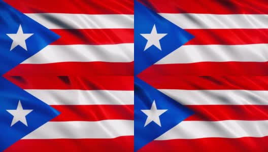 波多黎各国旗高清在线视频素材下载
