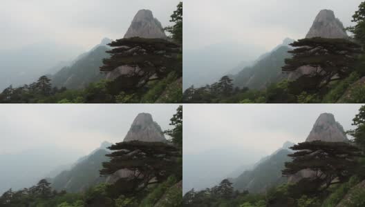 黄山的岩石，黄山，中国高清在线视频素材下载