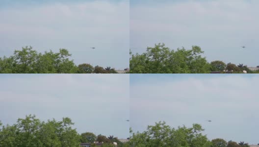 直升机飞过天空高清在线视频素材下载
