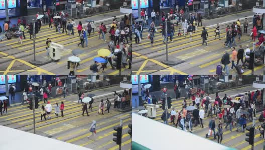 时间流逝:人们在香港购物的地方高清在线视频素材下载