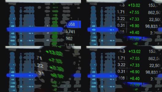 股市数据在监视器上。财务数据的概念高清在线视频素材下载