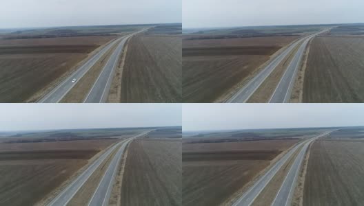 交通便利的高速公路，无人机拍摄的画面高清在线视频素材下载