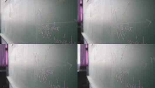 黑板在教室里高清在线视频素材下载