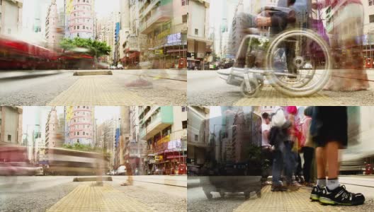 时光流逝-香港街头生活高清在线视频素材下载