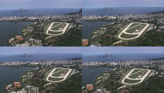 巴西赛马会-鸟瞰图-里约热内卢de Janeiro，里约热内卢de Janeiro，巴西高清在线视频素材下载