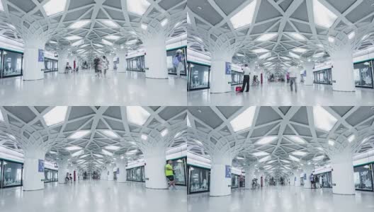 时光流逝——繁忙的北京地铁站(平移)高清在线视频素材下载