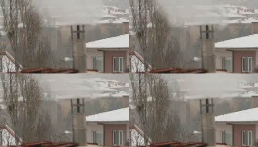冬天在安卡拉-屋顶外观高清在线视频素材下载