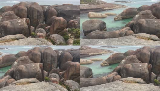 澳大利亚西部丹麦附近的象岩。高清在线视频素材下载
