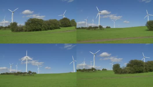 从驾驶员的角度拍摄风电场高清在线视频素材下载