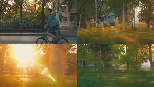 骑自行车的嬉皮士高清在线视频素材下载