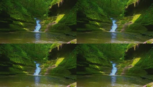 阿巴拉契亚荒野瀑布高清在线视频素材下载