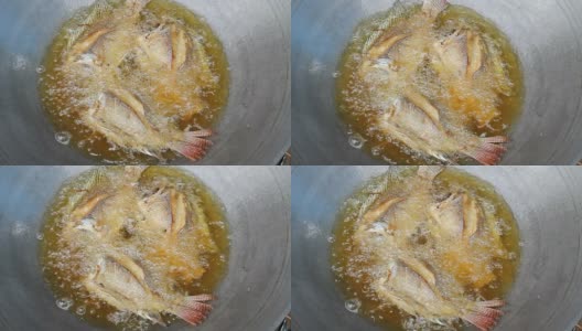 炸鱼(泰国菜)高清在线视频素材下载