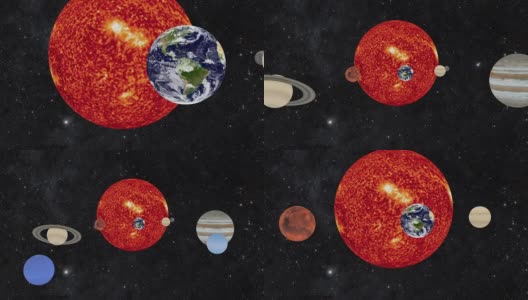 太阳系(3d动画)高清在线视频素材下载