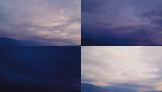 4K时间推移壮丽的日落或日出景观光自然云景天空和云移动。日落云彩镜头时间推移高清在线视频素材下载