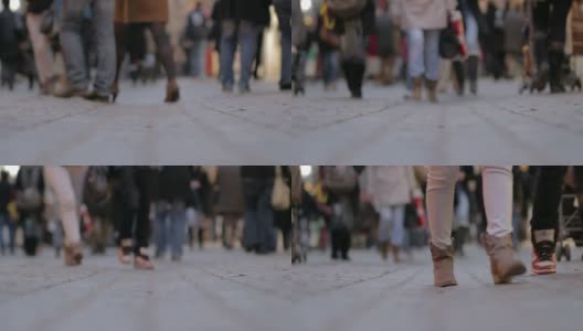 人们走动的相机-表面水平的看法高清在线视频素材下载