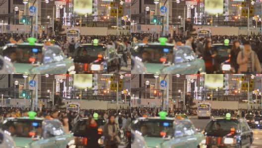 新宿夜晚的行人高清在线视频素材下载