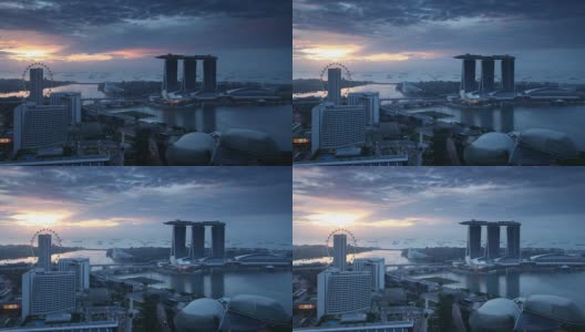 新加坡日出全景高清在线视频素材下载