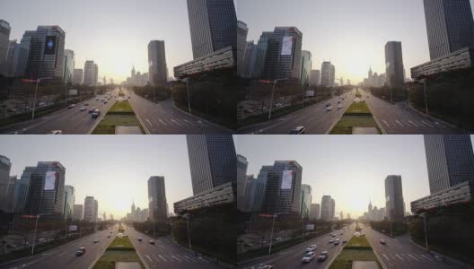 城市高速公路上繁忙的交通高清在线视频素材下载