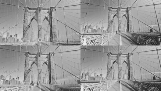 布鲁克林大桥放大高清在线视频素材下载