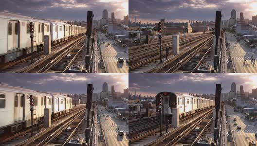 皇后区的户外地铁城市景观高清在线视频素材下载
