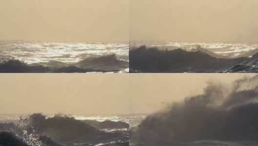 海浪冲击着夏威夷北岸高清在线视频素材下载