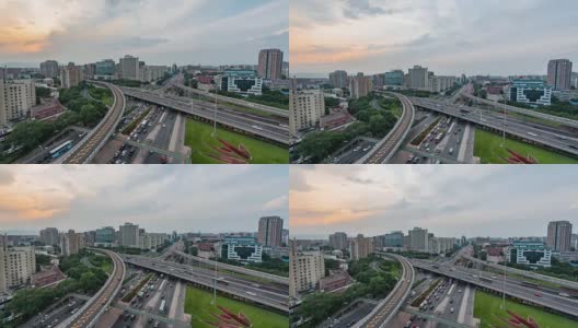 时光流逝——北京城市交通(平移)高清在线视频素材下载