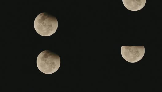 月亮Eclipse。(时间流逝)高清在线视频素材下载