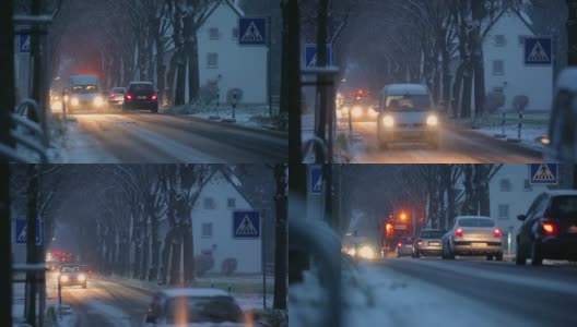 (吊车)冬季交通高清在线视频素材下载